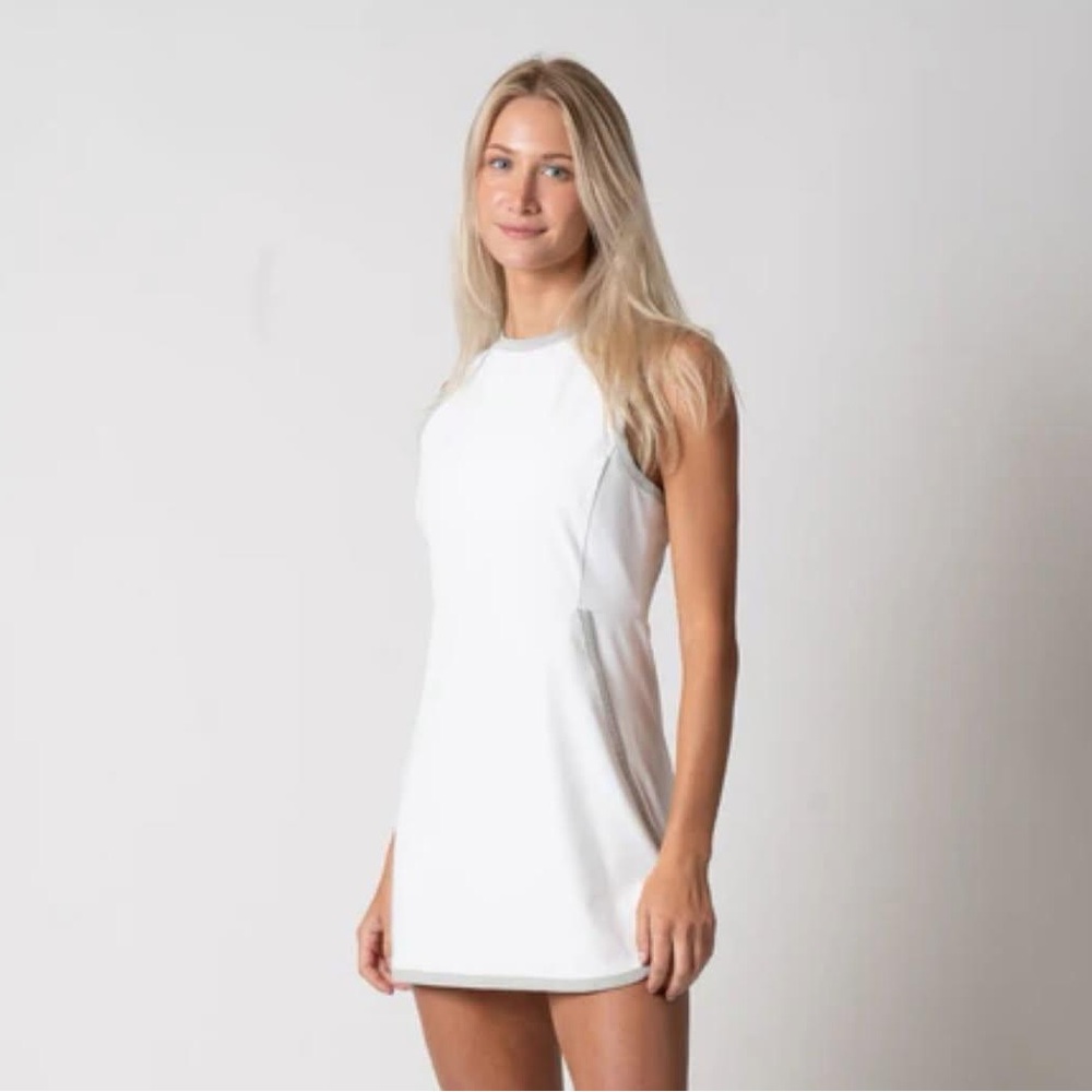 White Sleeveless Shift Dress